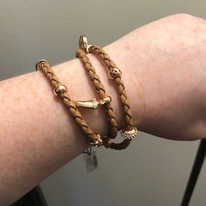 NWT Henri Bendel triple wrap charm bracelet
